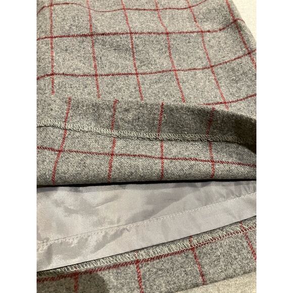 Bob Timberlake Womens 10 Gray Skirt Tweed Plaid Lined Zip Pockets‎ Wool Blend - Picture 5 of 9